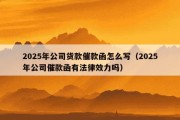 2025年公司货款催款函怎么写（2025年公司催款函有法律效力吗）